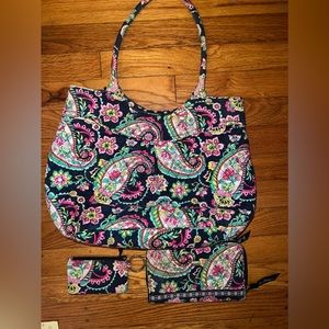 Vera Bradley Handbag, wallet, mini ID holder